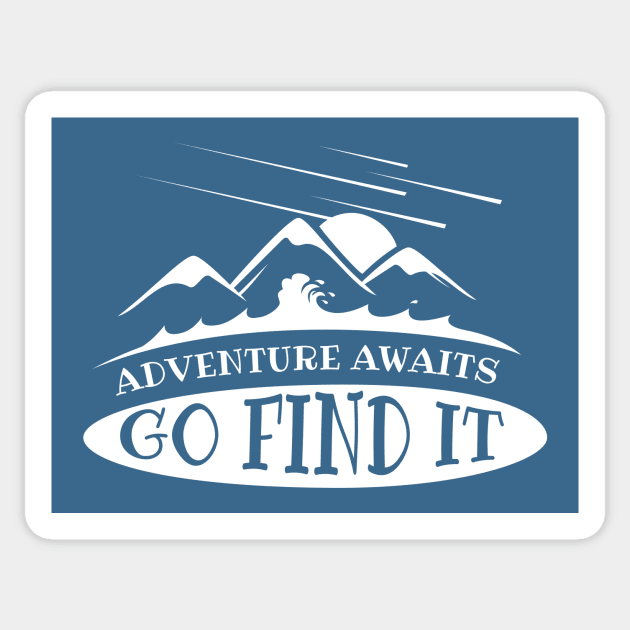 Adventure Awaits Sticker by sketchtodigital